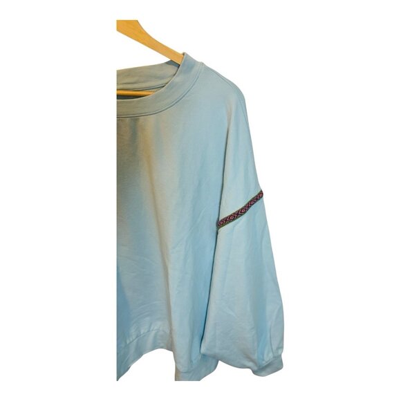 Pitusa Inca Pullover Sweatshirt Size Standard (M/L) Oversized Blue Pima Cotton - Picture 5 of 9